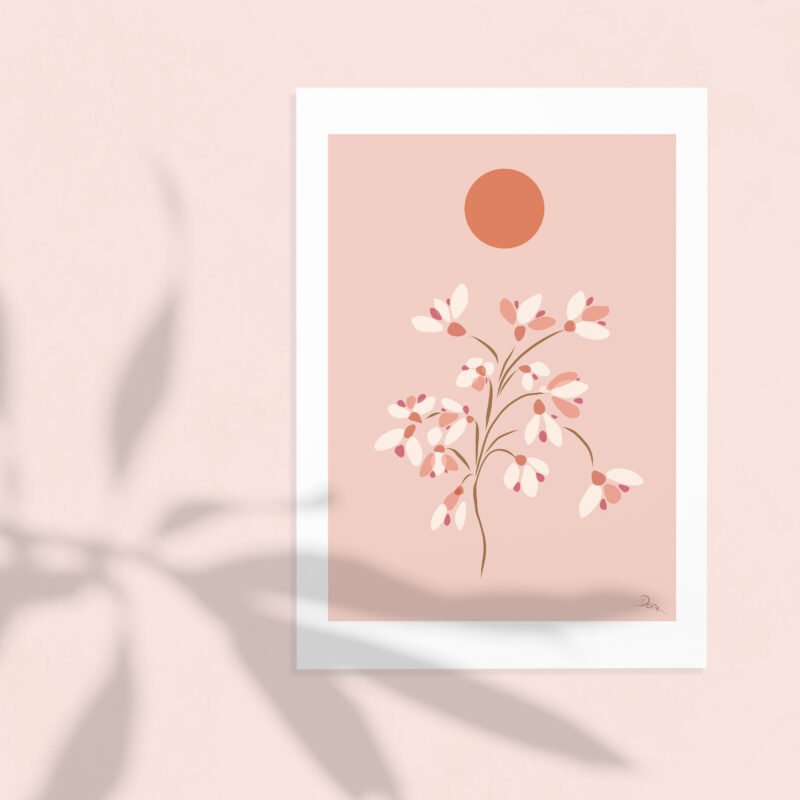Salut au soleil orange